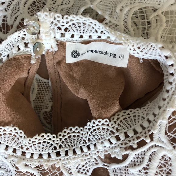 SOLD Boutique The Impeccable Pig White Lace Dress - Picture 3 of 4